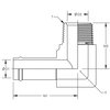 World Wide Fittings Hose Barb to Male Pipe 90° Elbow Hose Connector 4501X10X08